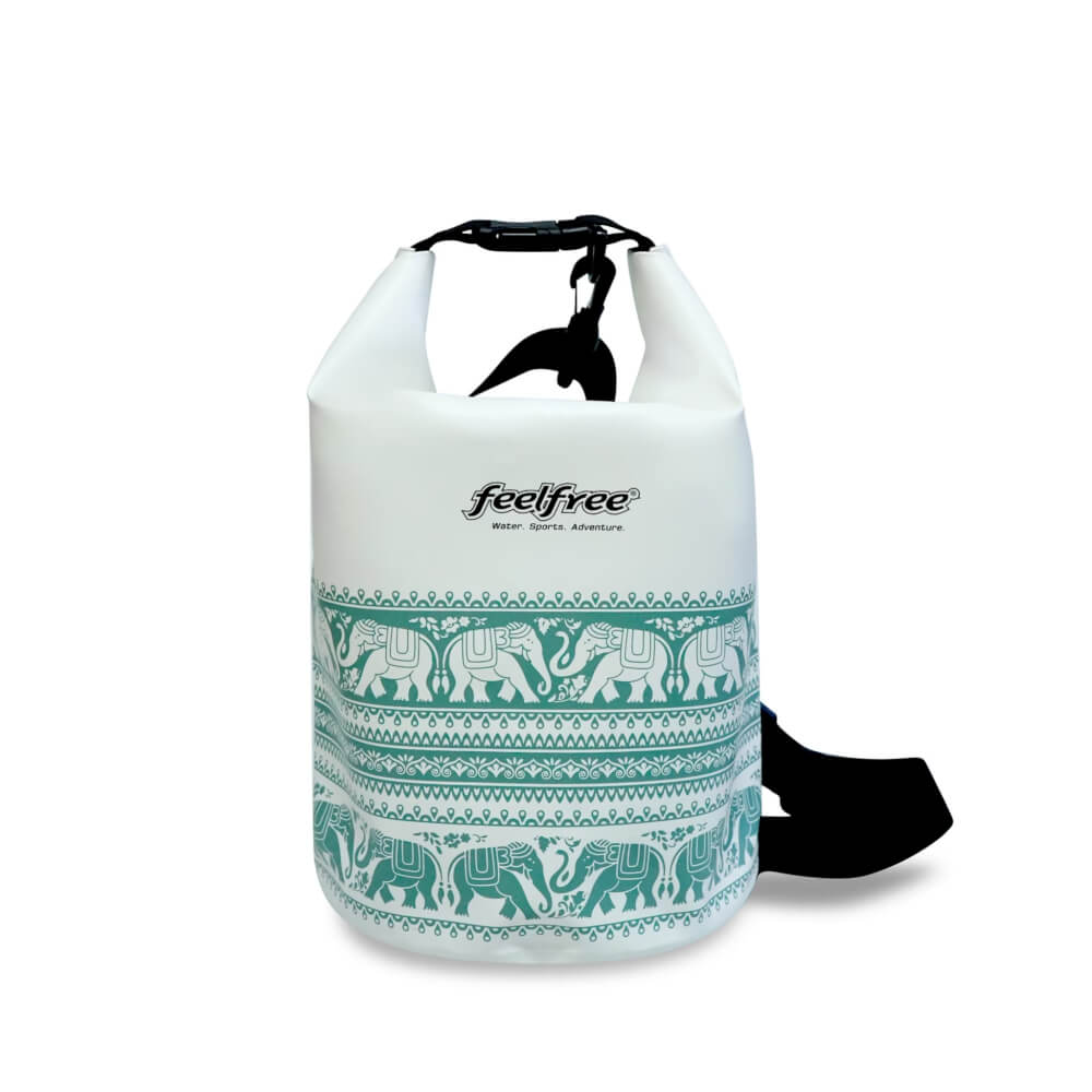 กระเป๋ากันน้ำ FEELFREE DRY TUBE CHANG รุ่นช้าง 3L สีขาว/เขียว_1